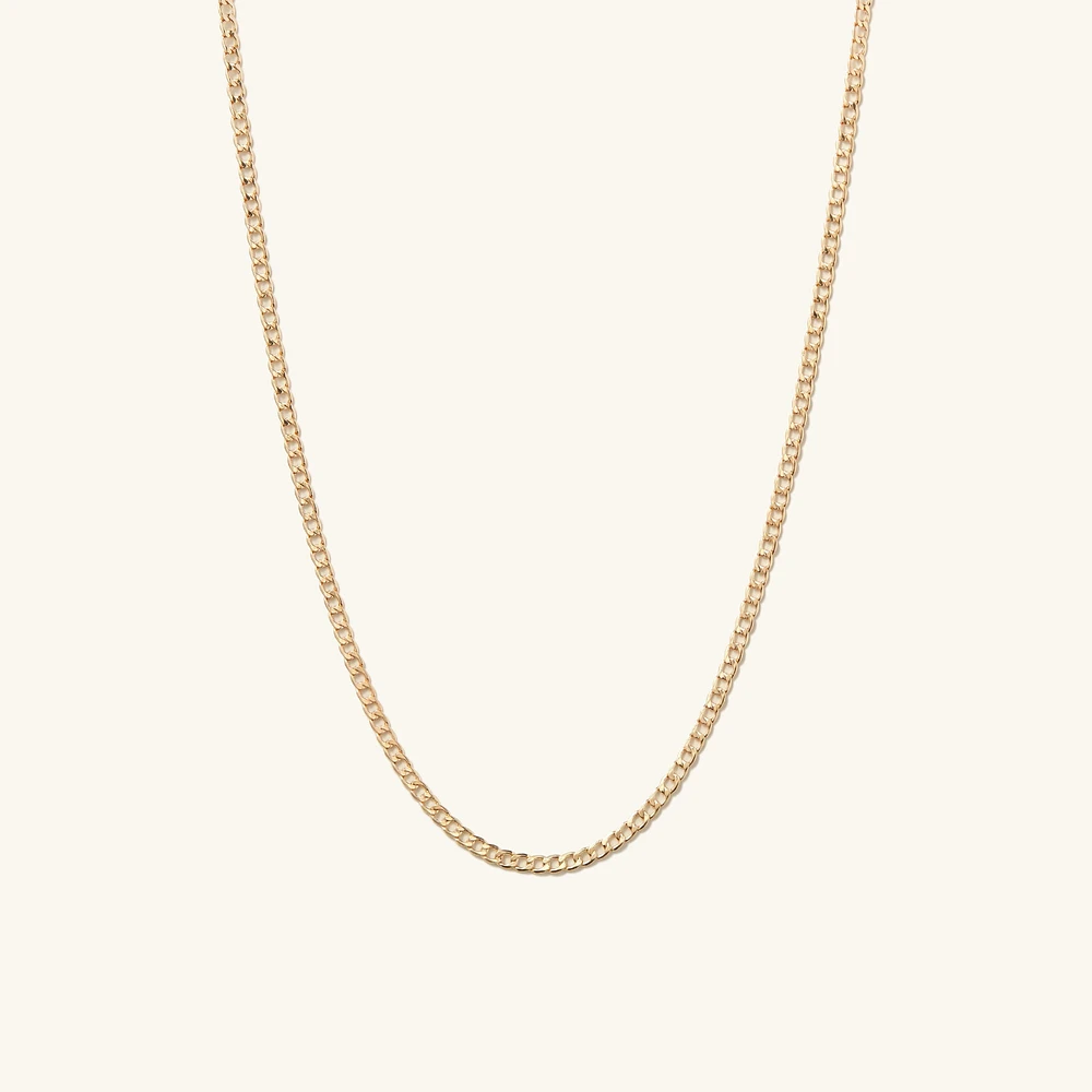 Flat Curb Chain Necklace