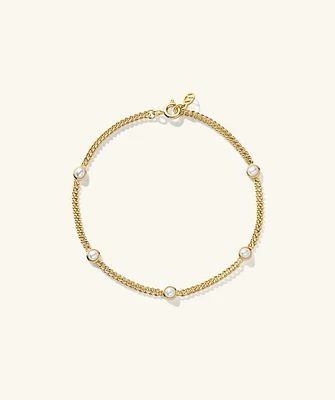 Pearl Curb Chain Bracelet