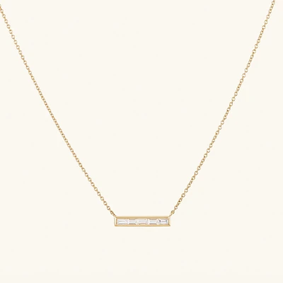 Baguette Diamond Bar Necklace