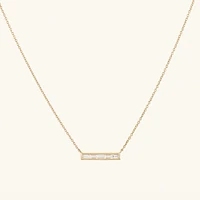 Baguette Diamond Bar Necklace