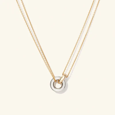 Linked Two-Tone Necklace