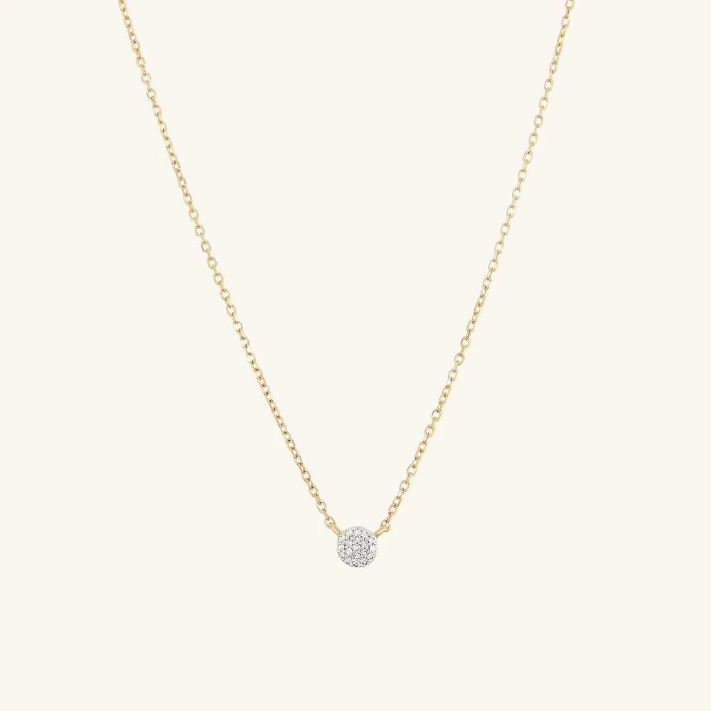 PavÃ© Diamond Round Necklace