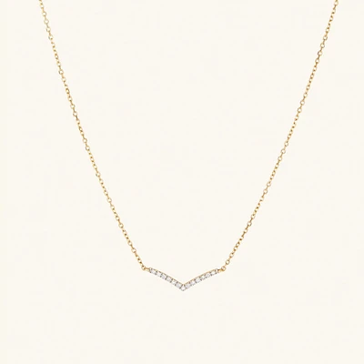 PavÃ© Diamond Wishbone Necklace