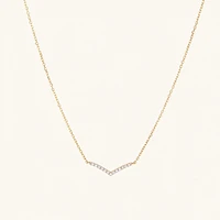 PavÃ© Diamond Wishbone Necklace