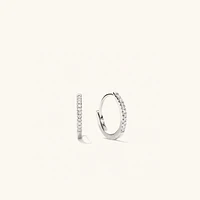 PavÃ© Diamond Huggie Hoops