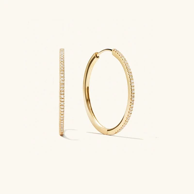 PavÃ© Diamond Large Hoops