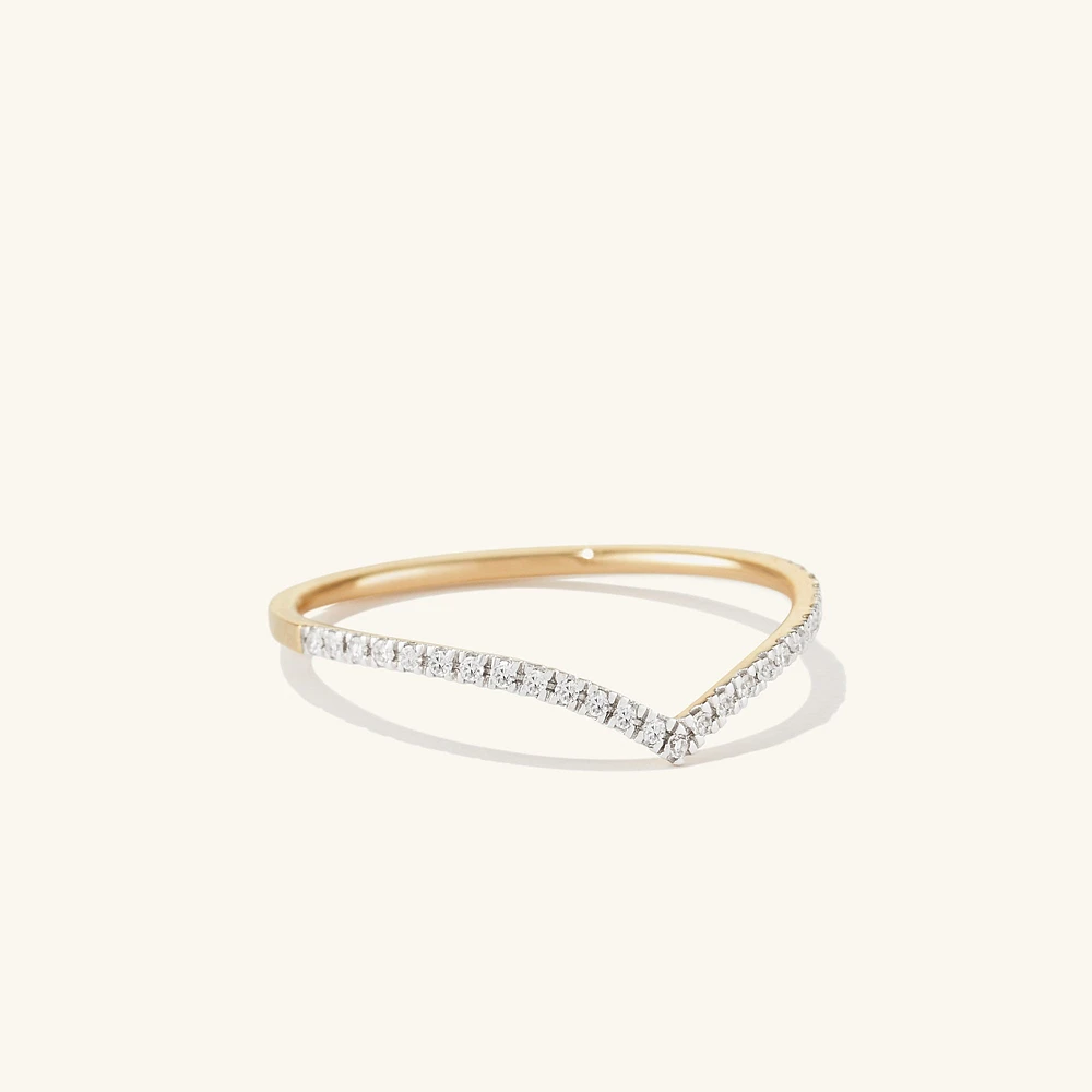 PavÃ© Diamond Wishbone Ring