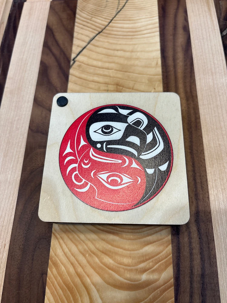 Ying Yang Eagle Coaster Set