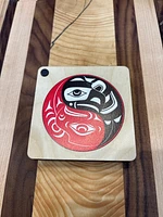Ying Yang Eagle Coaster Set