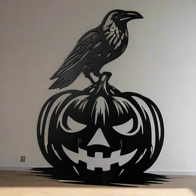 Raven on Pumpkin