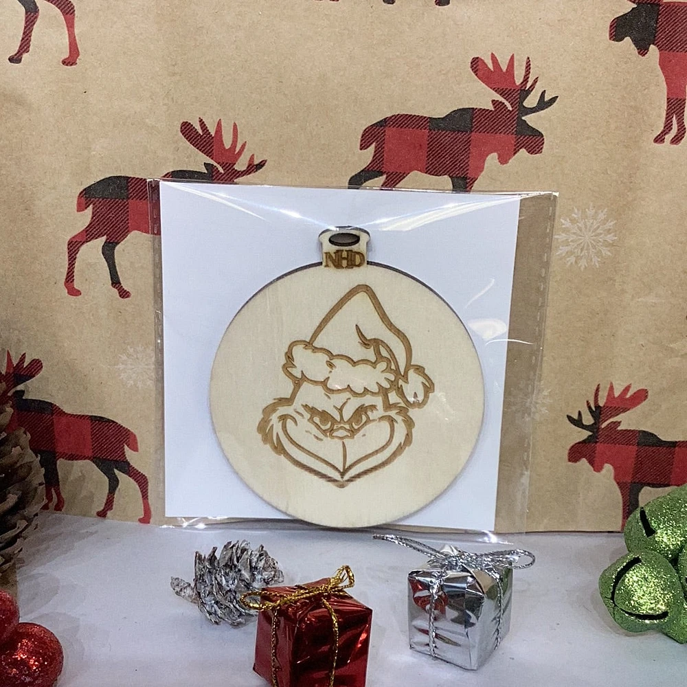 Happy Grinch Ornament