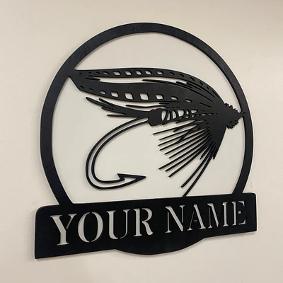 Fly Fishing Name Sign