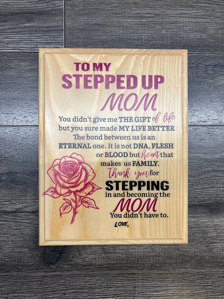 Step Mother Engraved Plaque