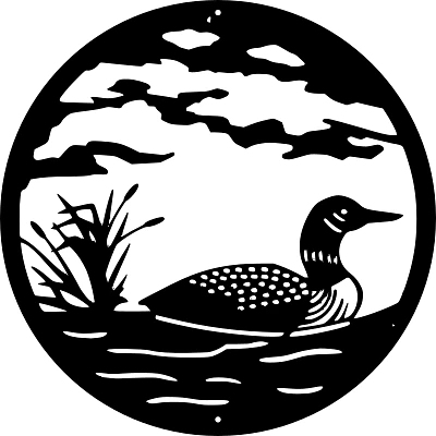 Loon in Water Round