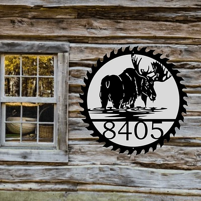 Moose Saw Blade address sign