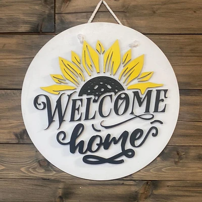 Welcome Home Sunflower Sign