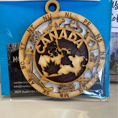 Canada with provinces ornament