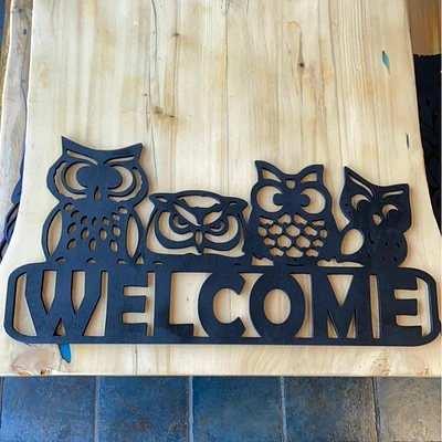 Owl Welcome Sign