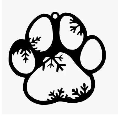 Snowflake Paw Print