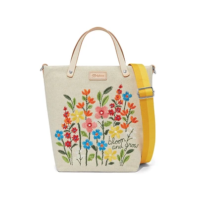 Bloom And Grow Embroidered Medium Messenger Bag