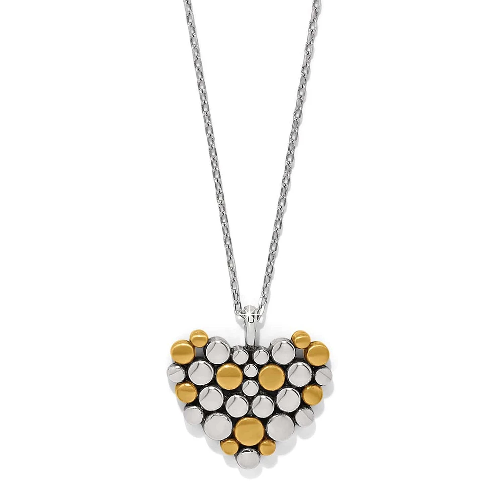 Pebble Edge Heart Necklace