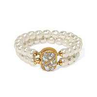 Trust Your Journey Double Pearl Stretch Bracelet