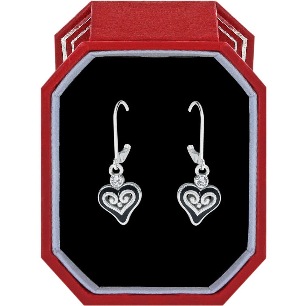 alcazar heart leverback earrings