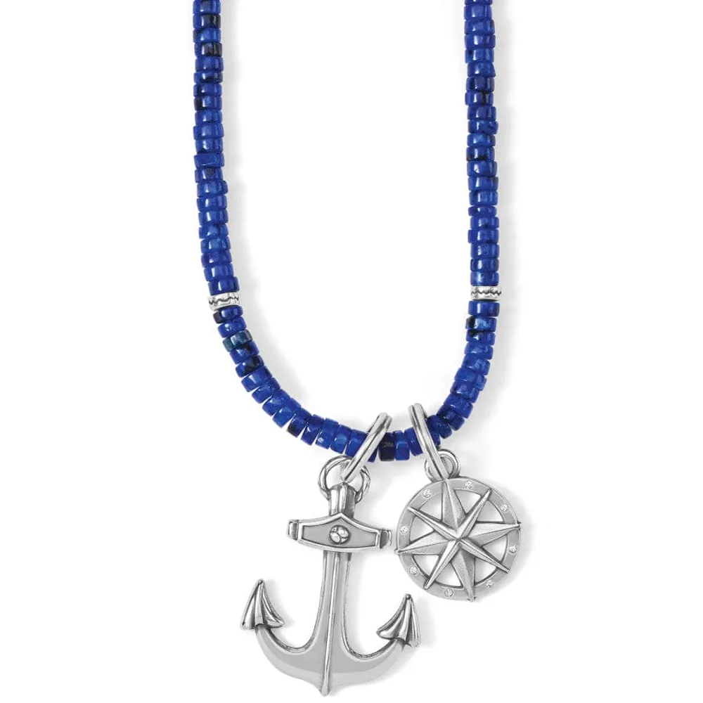 Anchor And Soul Bead Necklace