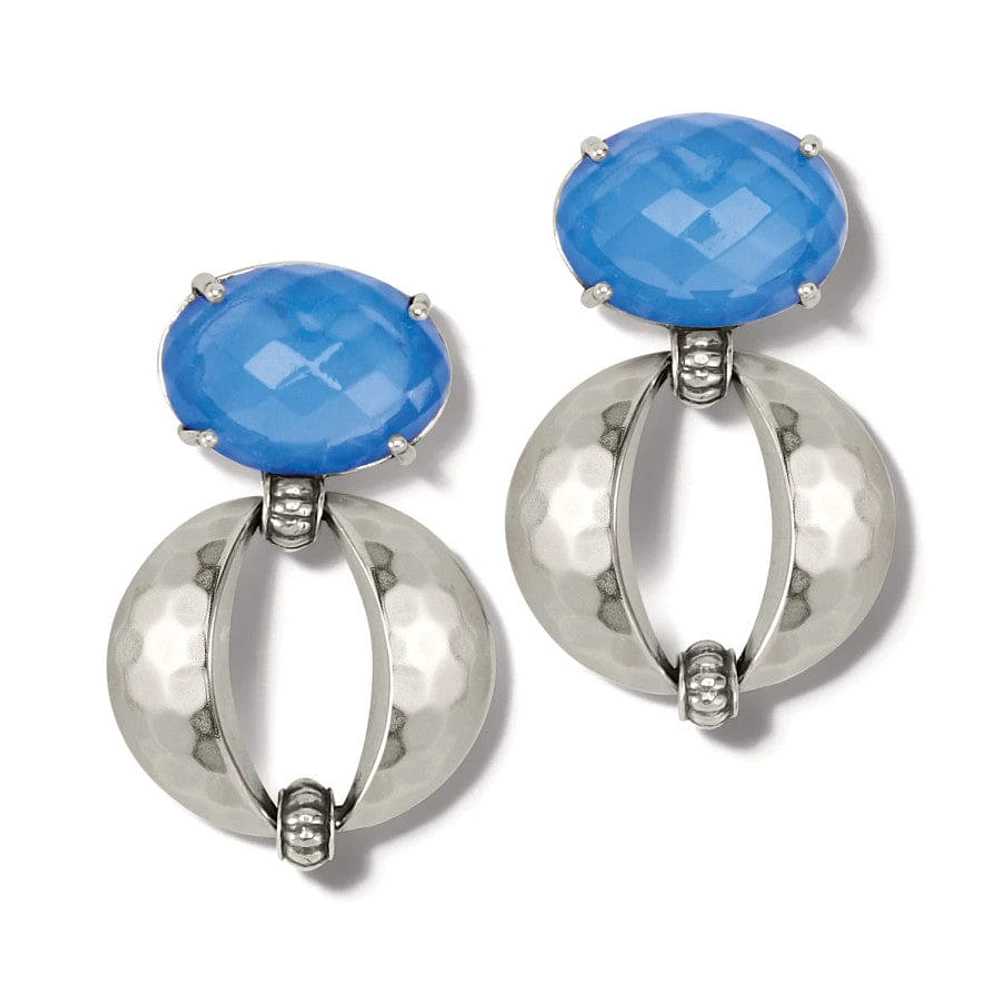 Blue Moon Bold Post Drop Earrings