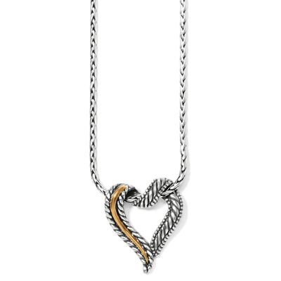 Callie 2-Tone Heart Necklace