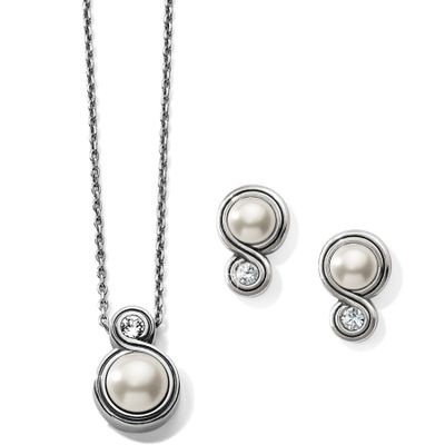 Infinity Sparkle Pearl Jewelry Gift Set