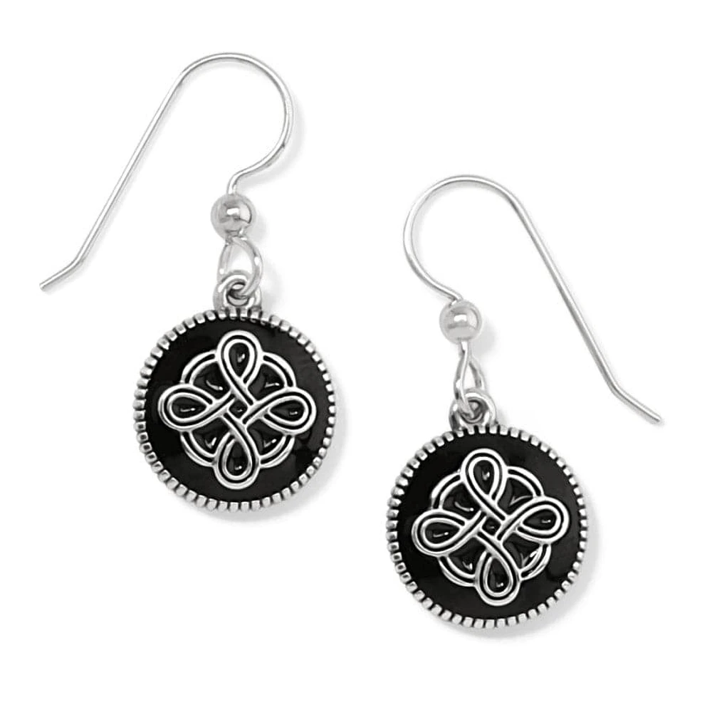 Interlok Noir French Wire Earrings