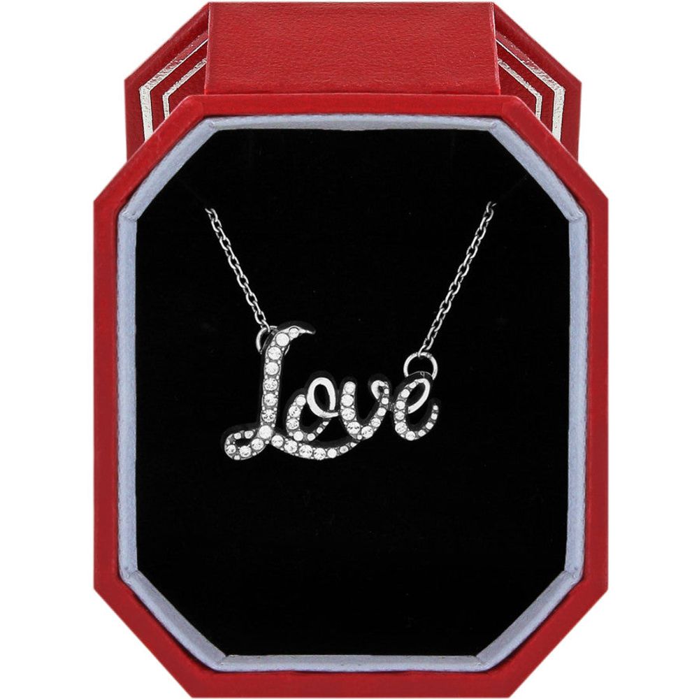 Love Script Necklace Gift Box