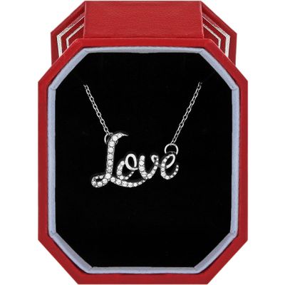 Love Script Necklace Gift Box
