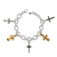 Majestic Cross Charm Bracelet