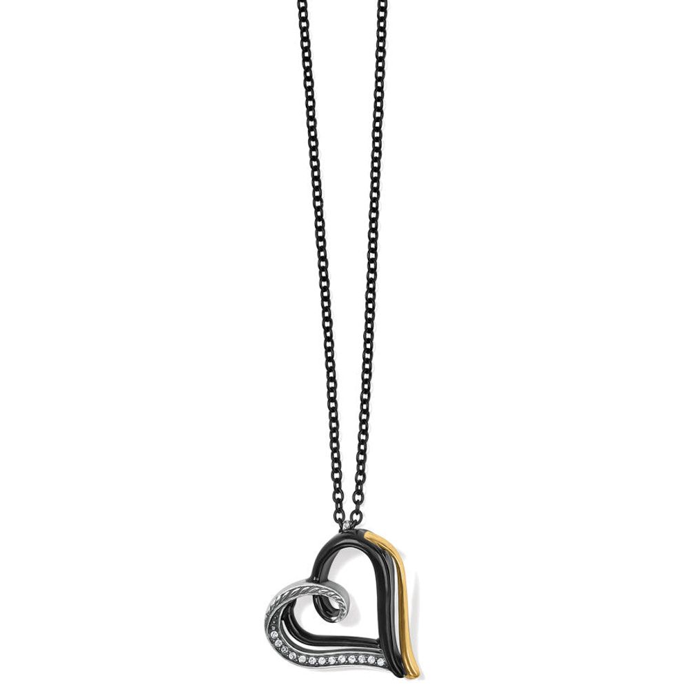 Neptune's Rings Night Heart Necklace