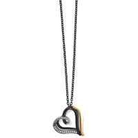 Neptune's Rings Night Heart Necklace