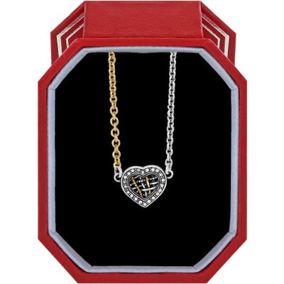Neptune's Rings Woven Petite Heart Necklace Gift Box