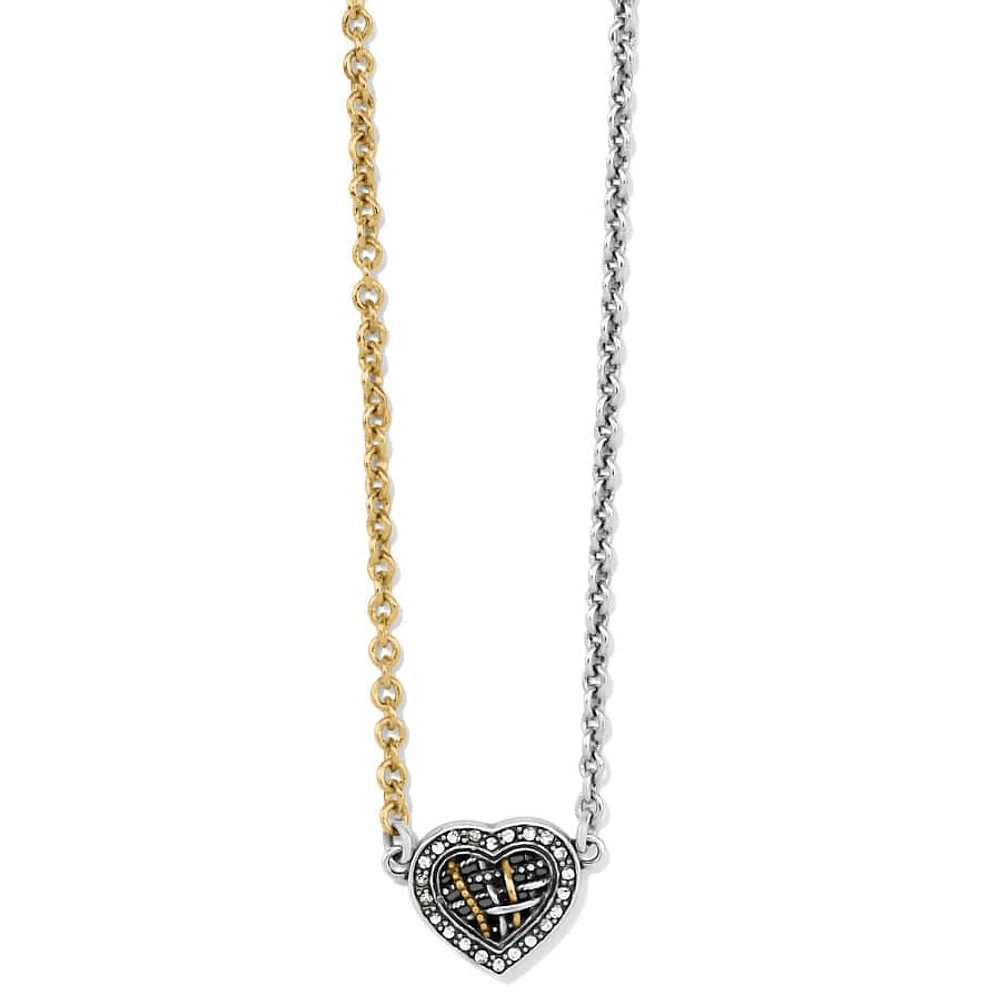 Neptune's Rings Woven Petite Heart Necklace
