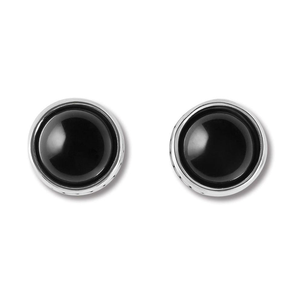 Pebble Dot Onyx Post Earrings
