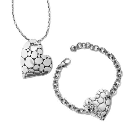 Pebble Heart Jewelry Gift Set