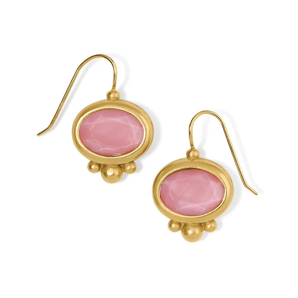 Pink Moon French Wire Earrings