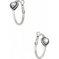 Shimmer Heart Small Hoop Earrings