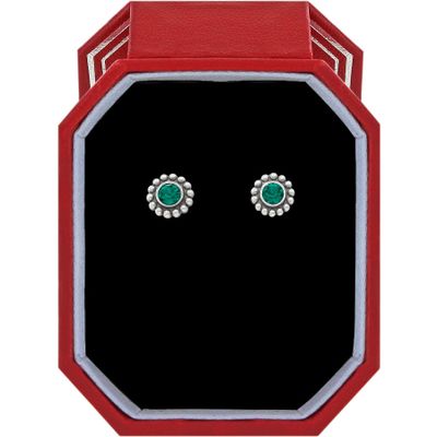 Twinkle Emerald Mini Post Earrings Gift Box
