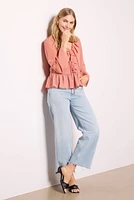 Lillian Ruffle Neck Blouse