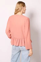Lillian Ruffle Neck Blouse