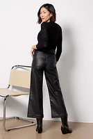 Petite Coated Meg Wide Leg