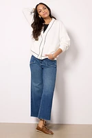 Corinne Sleek Button Down Sweatshirt