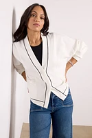 Corinne Sleek Button Down Sweatshirt