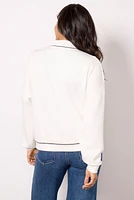 Corinne Sleek Button Down Sweatshirt